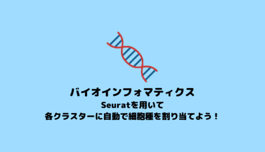 【バイオインフォマティクス】Seuratを用いて各クラスターに自動で細胞種を割り当てる【scRNA-seq】 