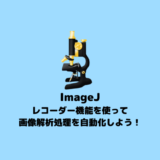 【ImageJ】レコーダーの使い方【画像解析】
